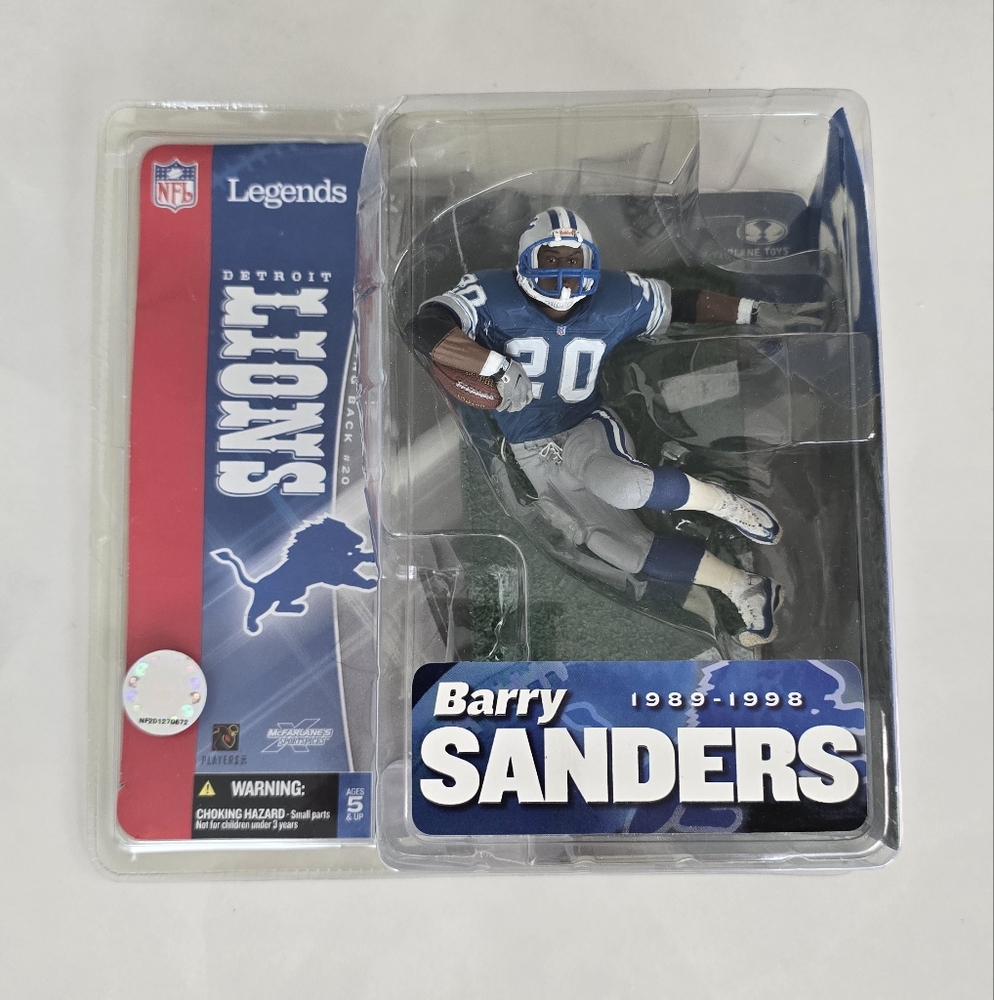 Barry Sanders NFL Legends Action Figure - Blue, Silver and White